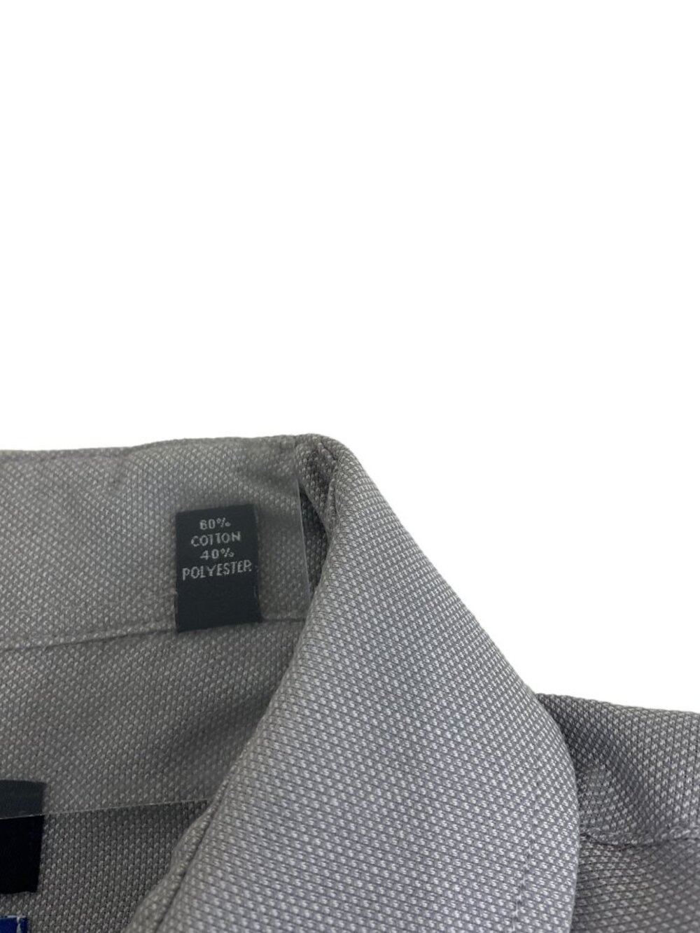 Chaps 16 1/2  34/35 Grey Cotton Blend Long Sleeve Dress Shirt  25c - Picture 7 of 9